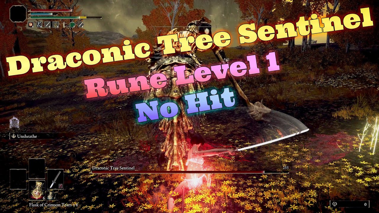 Elden Ring RL1 Draconic Tree Sentinel No Hit - YouTube