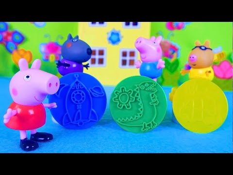 Свинка Пеппа делает пластилиновые фигурки - Развивающий мультик. Peppa Pig playing with plasticine Свинка Пеппа делает пластилиновые фигурки - Развивающий мультик. Peppa Pig playing with plasticine