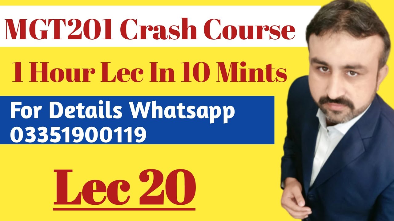 Crash Course VU Mgt 201 Financial Management Lectures 20 whatsapp 03351900119 for details