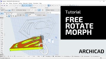 FREE ROTATE MORPH, PICK PLANE ARCHICAD, cara putar morph.