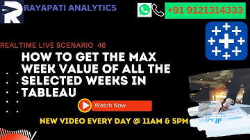 How to get the Max Week value of all the selected weeks in Tableau