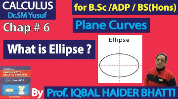 Ch#6|Plane Curves 1| What is Ellipse |Calculus & Analytic Geometry by SM Yusuf Lec 6