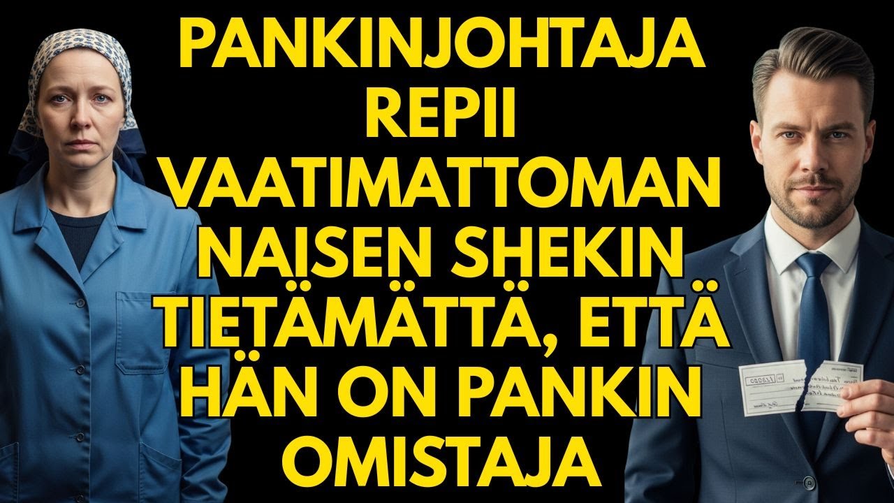 Pankinjohtaja repii vaatimattoman naisen shekin tietämättä, että hän on pankin omistaja