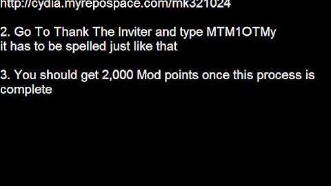 How To Get 2,000 Mod Points On imodgame.appspot.com