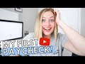 MY FIRST YOUTUBE PAYCHECK: How much I make with 2,000 subscribers & how YouTube ads revenue works