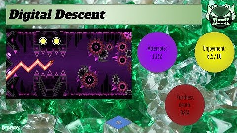 Beating the ENTIRE Pointercrate Demonlist! Level 282 - Digital Descent
