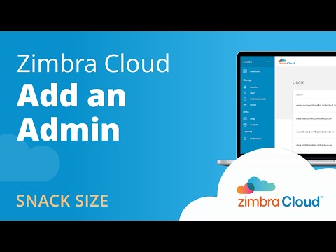 Zimbra Cloud Admin Dashboard Assign Admin Privileges Demo