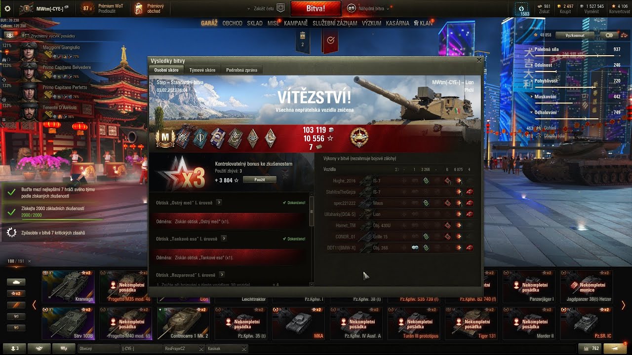 WoT- LION-ACE TANKER, 10 K COMBI DMG, 4 KILLS