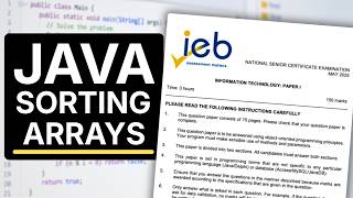 How To Sort An Array - IEB Java