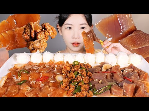 장장장🤎 참치장 미더덕장 광어장 먹방 Soy <strong>Sauce</strong> Marinated Seafood [eating <strong>show</strong>] mukbang korean food