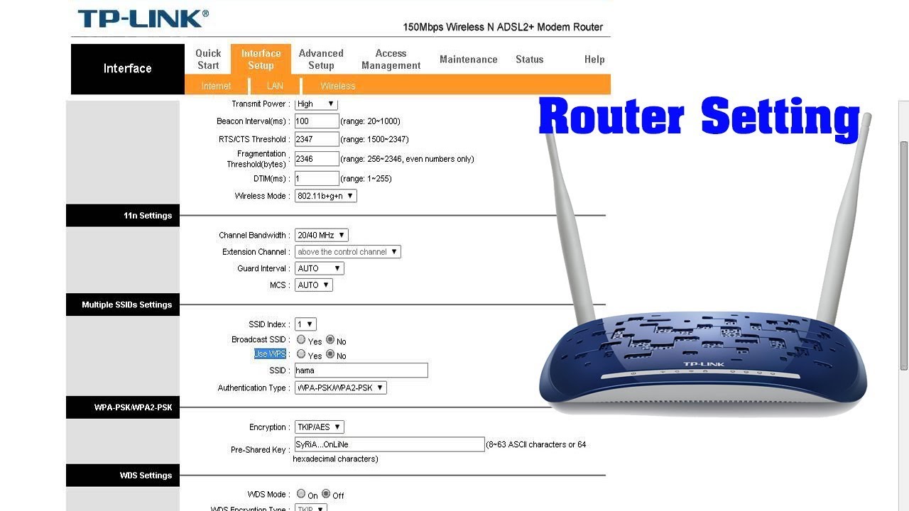 Setting router