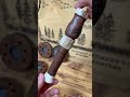 Custom engraved walnut deer grunt with antler 
