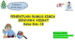 Penentuan Rumus Kimia Senyawa Hidrat // Praktikum Kimia Dasar I (Kelas Kim-1B)