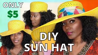 FIND OUT How To Make a Dollar Tree Sun Hat That's EASY and FUN!