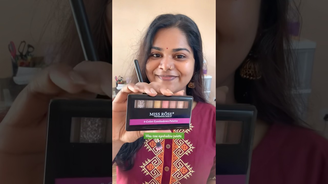 Product trial #20 | Miss rose eyeshadow palette❤️|GRWM| Kovil after so long 