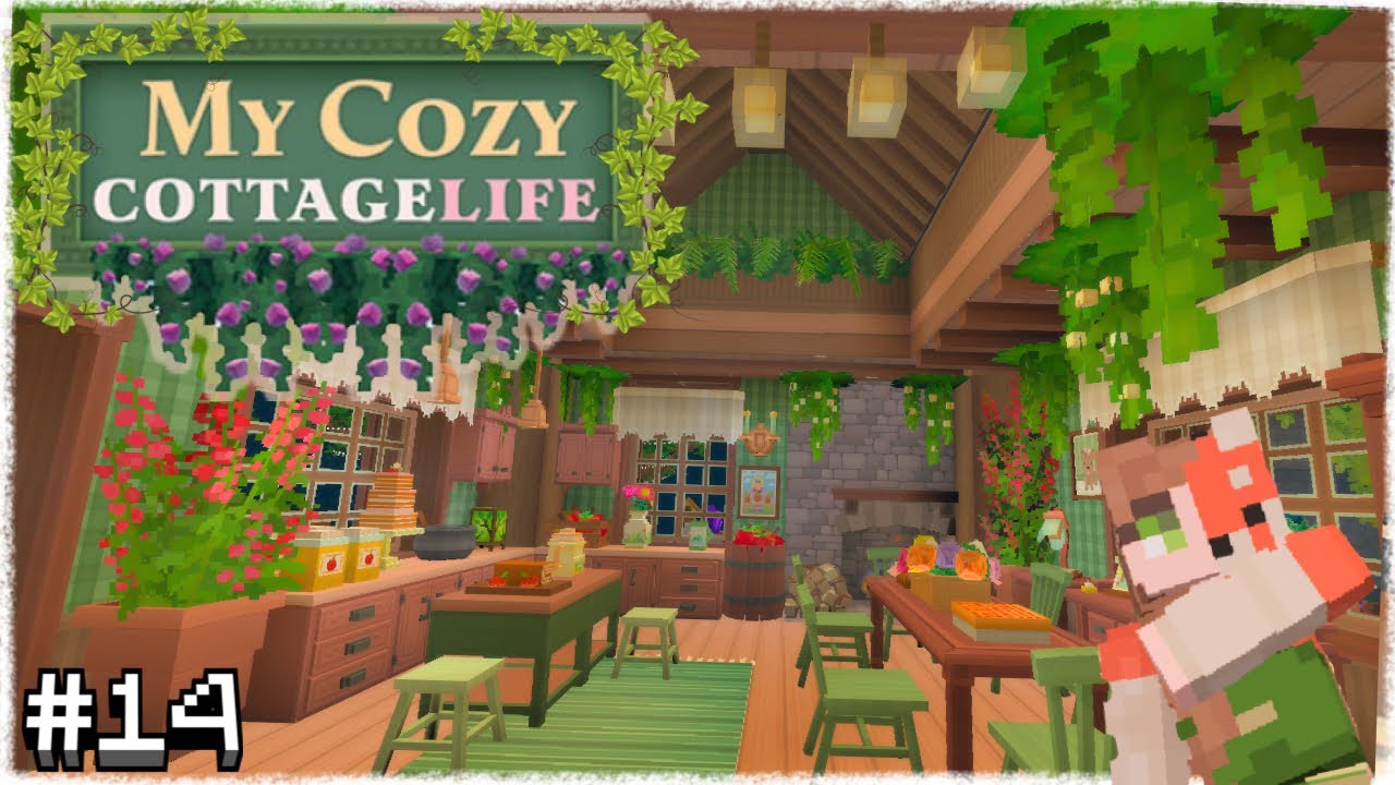 Decorating my LAST cozy cottage #14 Minecraft PE adventure - YouTube