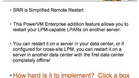Power8 Simplified Remote Restart (SRR) explanation - best P8 secret