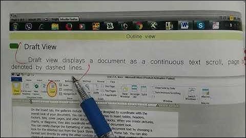 web layout view, outline view, draft view