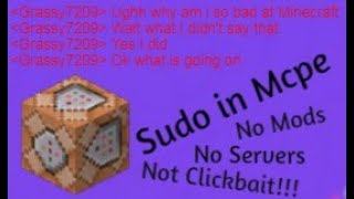 How to sudo players to talk in Minecraft PE. No Mods! No Servers!