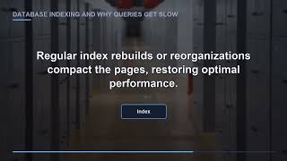 Information Database Indexing And Why Queries Get Slow Update