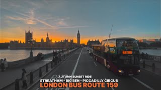 Golden Hour London Bus Ride aboard Bus 159 from Streatham to Piccadilly Circus | Big Ben Sunset View screenshot 3