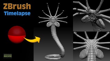 How to Sculpt an Alien Facehugger | Tutorial Timelapse | ZBrush | ZBrush Tutorial | George Frei