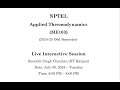 Session 01: Applied Thermodynamics NPTEL 2024