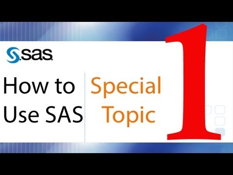 How to Use SAS - Special Topic - Macro Coding and Macro Variables