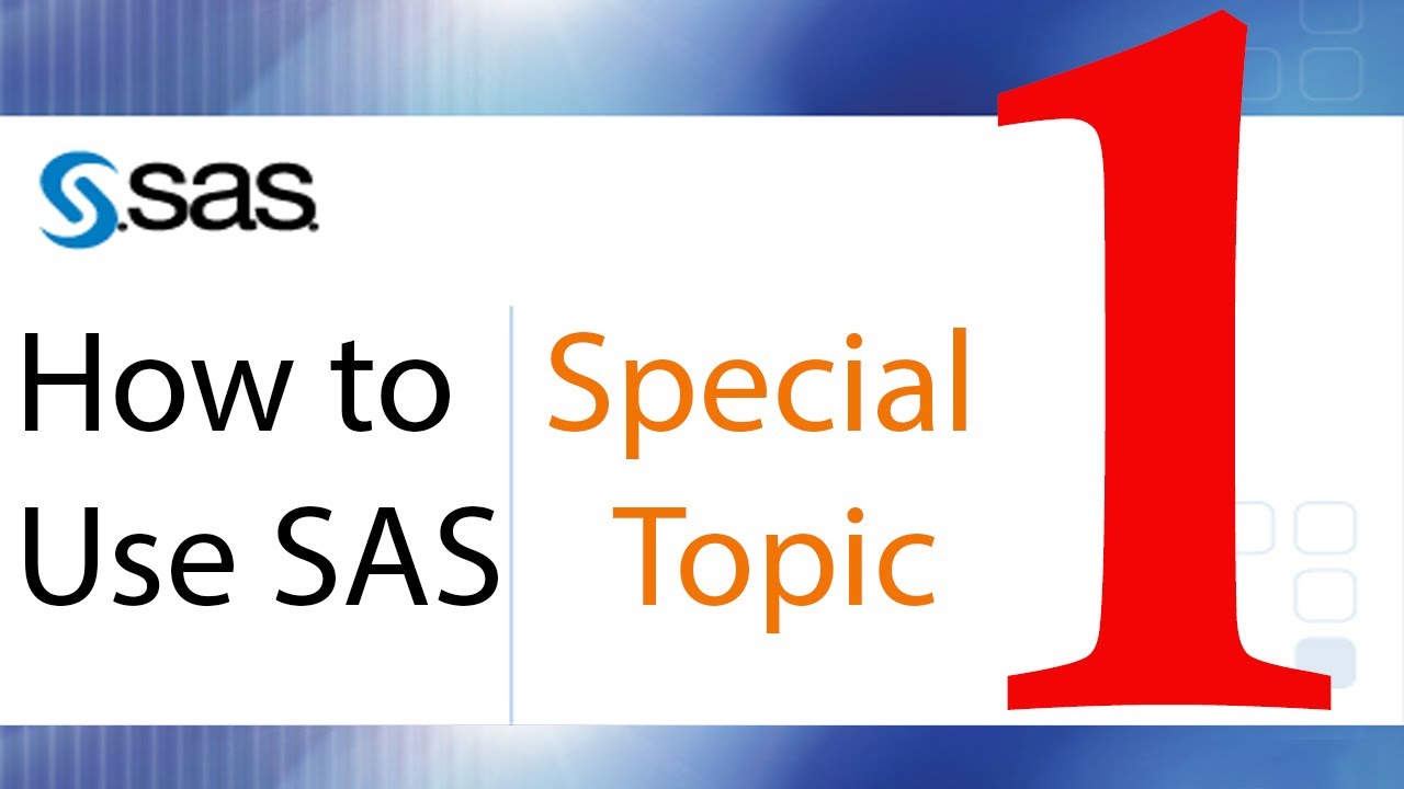How to Use SAS - Special Topic - Macro Coding and Macro Variables