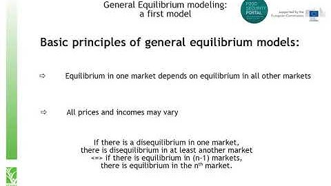 General Equilibrium Modeling - a first model