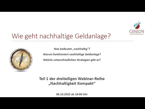 DIA Webinar: Wie geht nachhaltige Kapitalanlage?