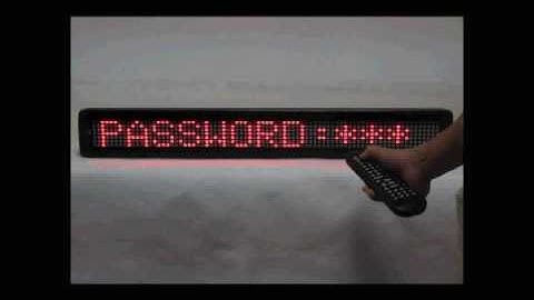 led car sign display scrolling message programming by remoter
