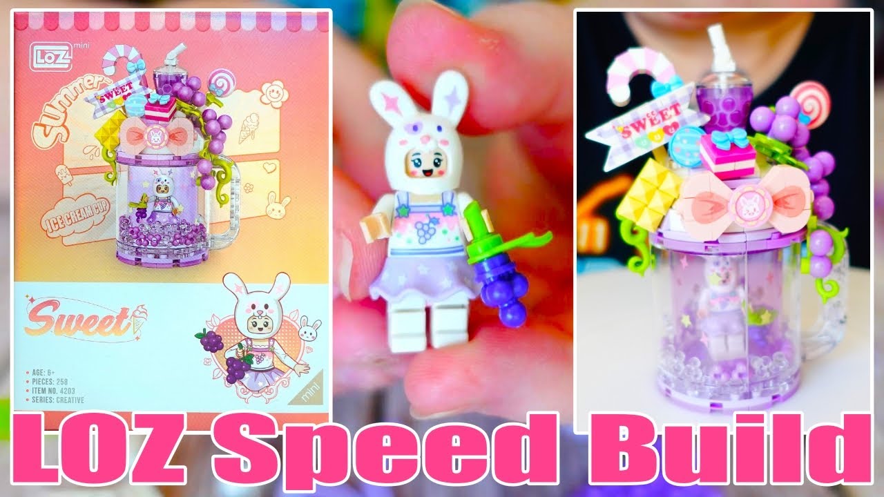 Adorable QUICKSAND CUP Speed Build | Loz Mini Sweet 4203 | 258