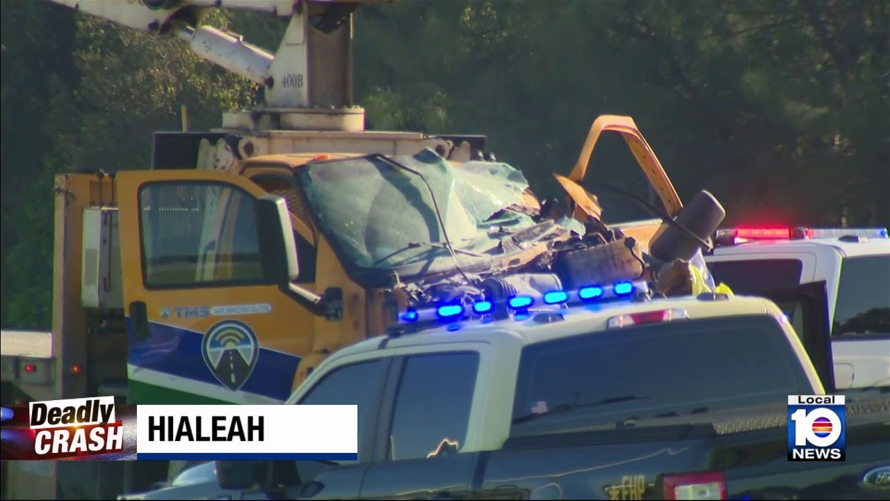 FHP: Driver dies after crashing flatbed truck into box truck in Hialeah ...
