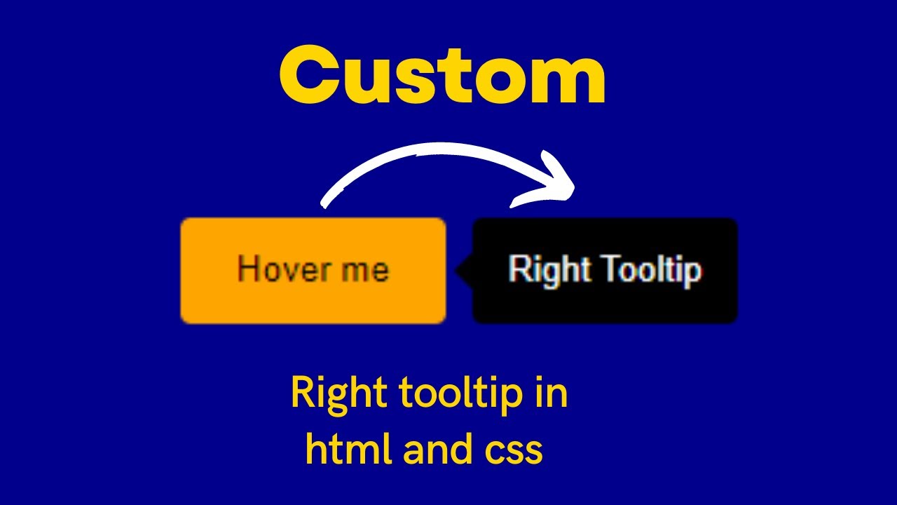 Custom right tooltip using html and css tooltippurecss - YouTube