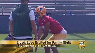 Packers Lloyd, Love excited for Family Night as Jacobs misses practice