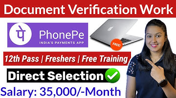 Document Verification Work | Freshers are eligible | No Exam | Free Training | Direct Selection!!!
