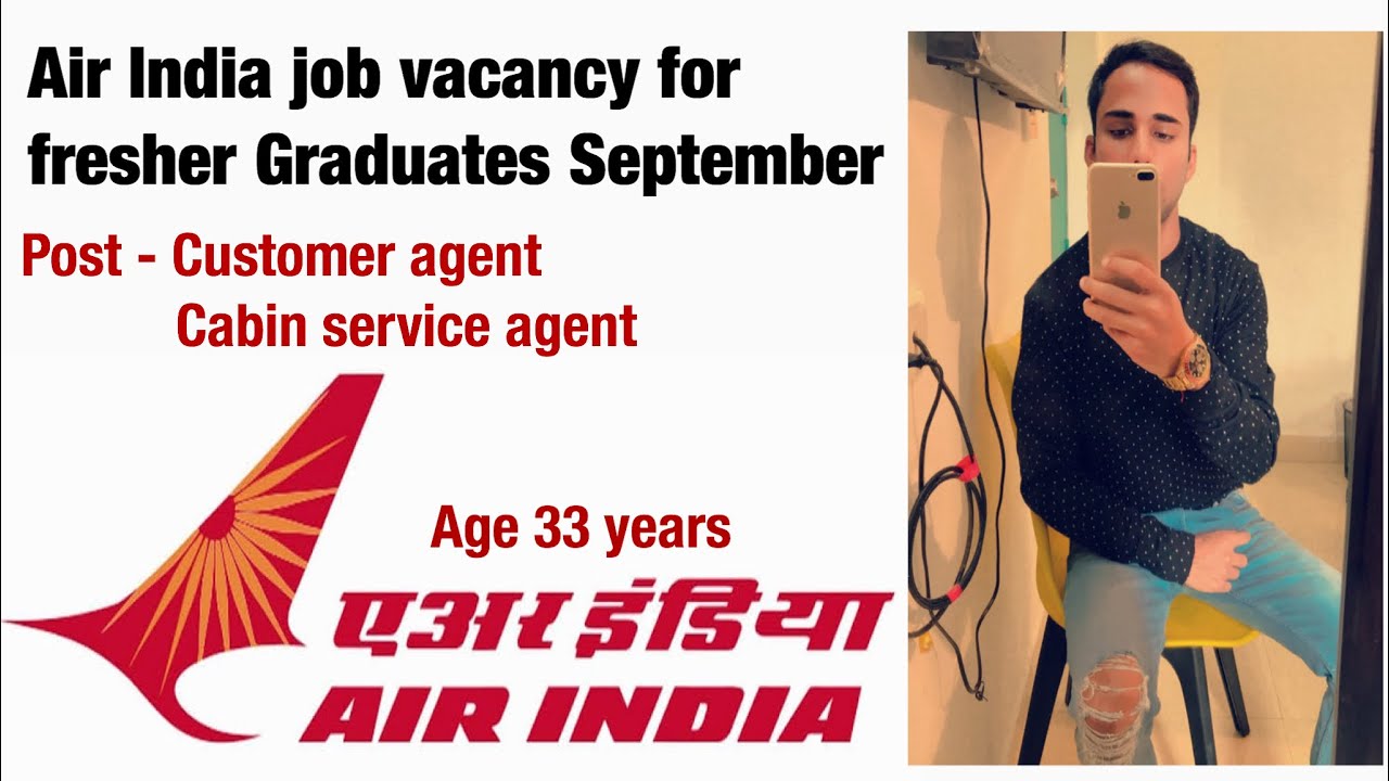 Air India new job vacancies for fresher graduates. Link in description