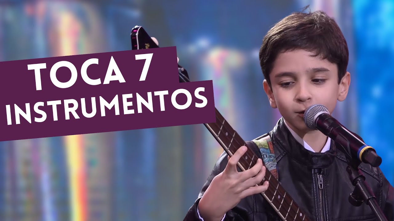 Aos 9 anos, Gustavo Saldanha toca 7 instrumentos