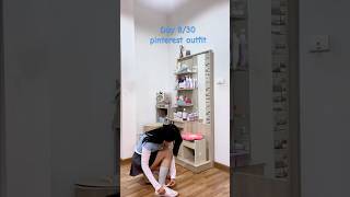 Day 8 Pinterest Outfit Reality Check 💙🤍 #ootd #fashion #pinterestoutfits #outfitideas #shorts