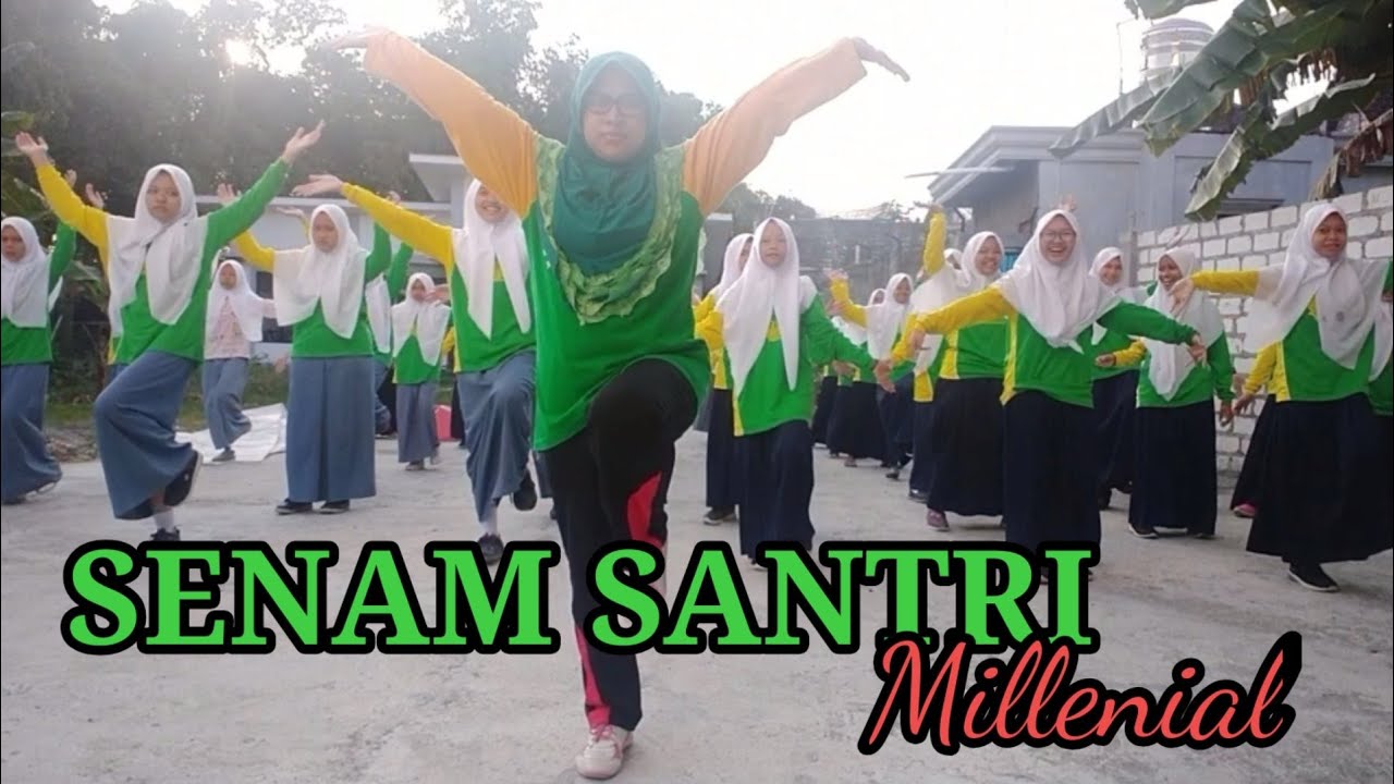 Senam Santri Millenial mudah di ikuti dengan musik yang asyik
