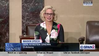Watch Sen. Kyrsten Sinema Give Her First Speech from Senate Floor