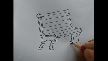 How to draw a bench || easy bench drawing ||easy drawing tutorial