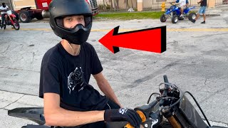 HE FELL OFF THE BIKE IN THE HOOD &amp; THIS HAPPENED!
