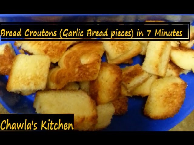 Bread croutons recipe for fast crispy easy Munch. Garlic butter crispy Bread in no time | Chawla