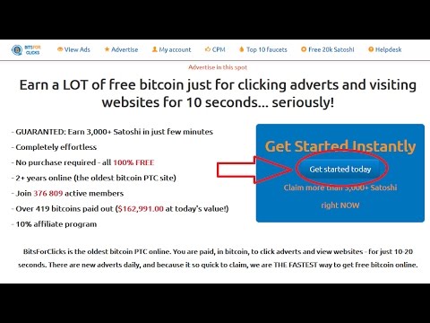 How To Get Free Bitcoins Fast Bitsforclicks Com - 