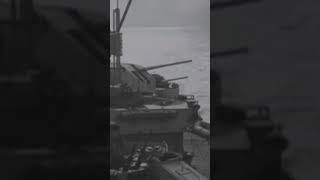 Warship Fires on German Defences on D-Day