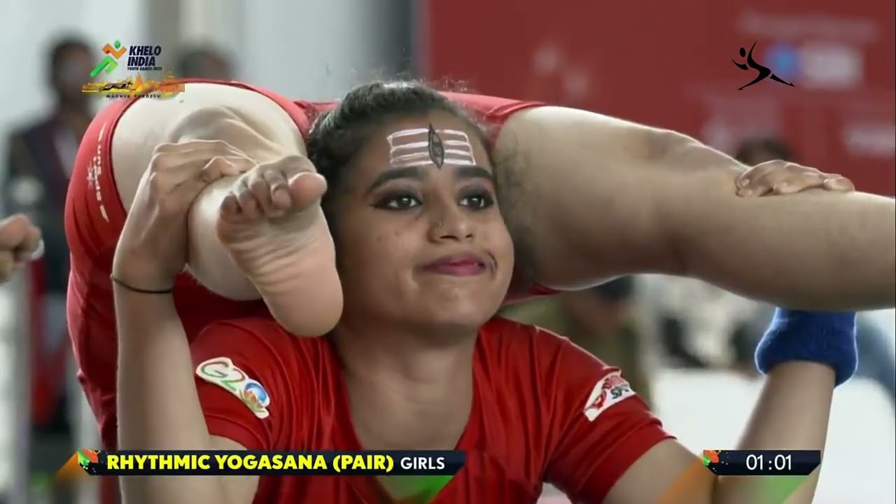 Rhythmic Yogasana (Pair) Girls | Khelo India | G K Yuvasri & G K Yuvalakshmi (Tamil Nadu)