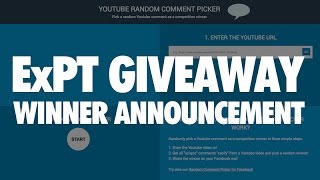 ExPT GIVEAWAY CONTEST WINNER