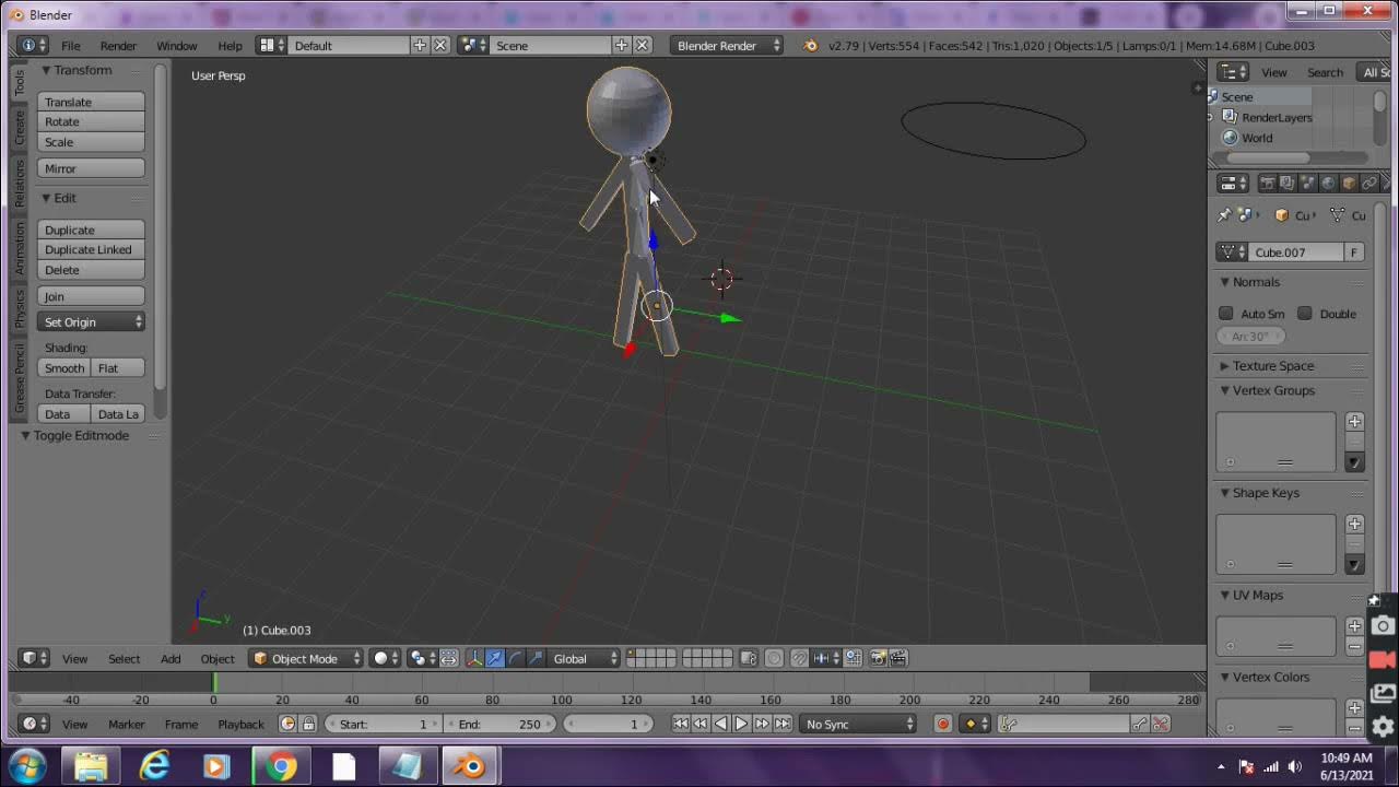 how to create a simple stickman and rig it in blender YouTube